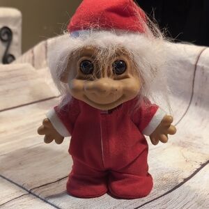 Vintage Russ Troll Dressed In Santa pajamas